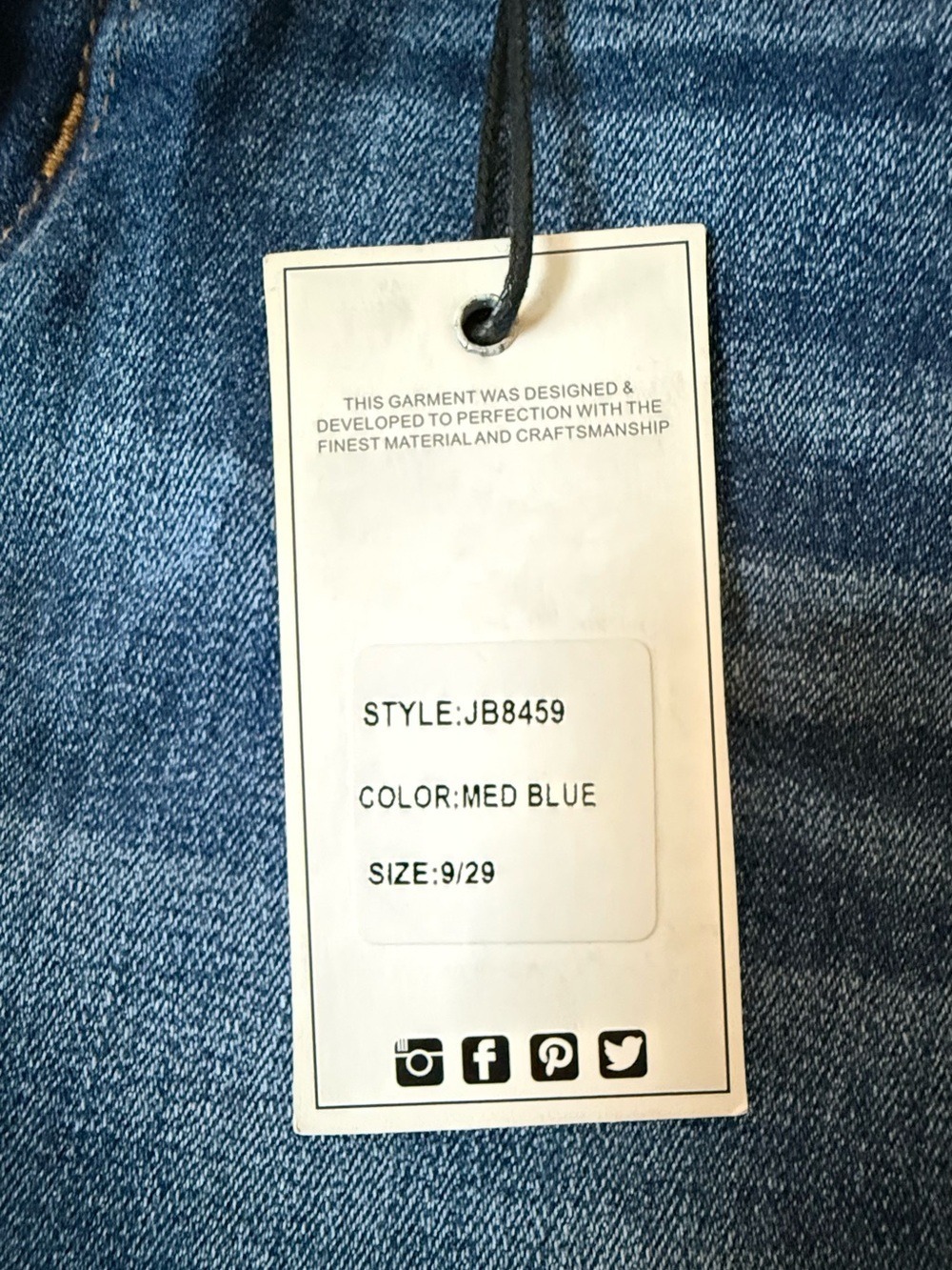 Judy Blue Mid Rise Straight Fit Jeans Size 9/29 Fringed Boho Denim Crop Stretch - Picture 6 of 11
